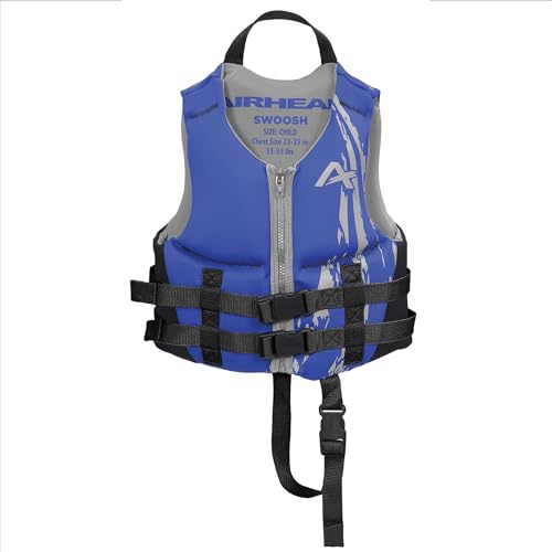 Airhead Childrens Swoosh Kwik-Dry Neolite Life Jacket US Coast Guard Approved Children 30-50lbs