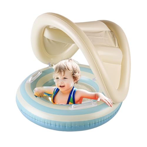 Flotador para bebé con sombrilla ajustable y sistema de entrenamiento para piscina