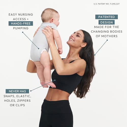 Larken Hands Free Pumping Bra for Breastfeeding | Breast Pump - Maternity Bras for Pregnancy, Pumping & Nursing Bra in One2