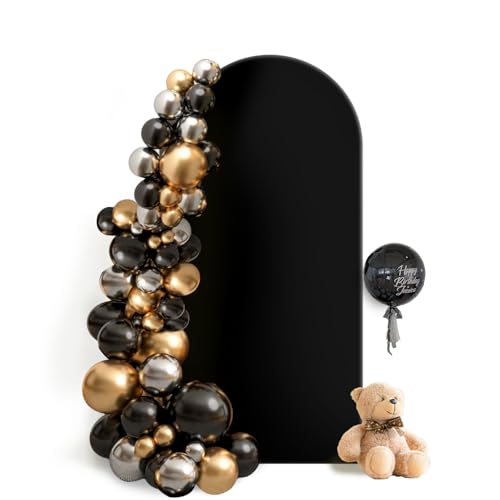 Hemmotop Stretchy Arch Backdrop Cover Black 6ft