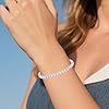 Mieoyue S925 Silver Bracelet for Women Adjustable Slider Crystal Tennis Bracelet Birthstone Jewellery Birthday Gifts (October) #2