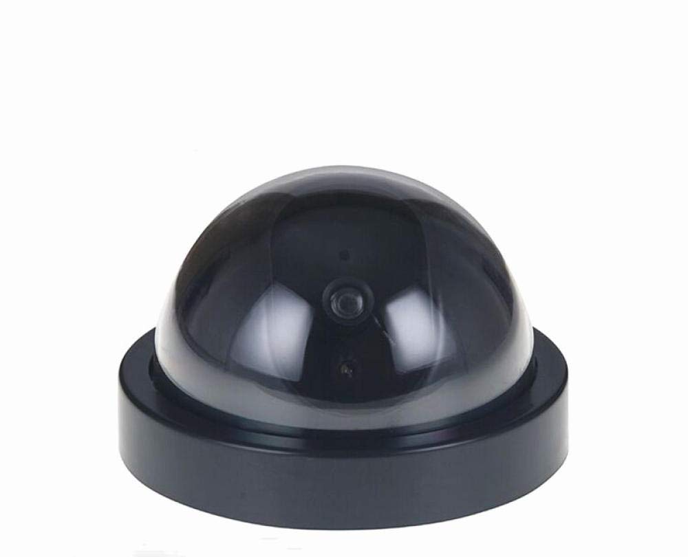 Caméras De Surveillance Sécurité Caméra De Surveillance Virtuelle, Caméra De Sécurité Factice Hémisphérique en Plastique avec LED Rouges Clignotantes