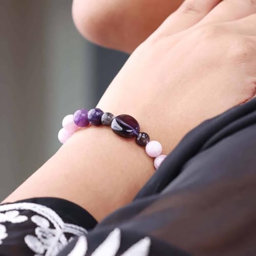 Image of Shubhanjali Crystal Elastic 8mm Stretch Customized Bracelet for Men and Women-(Standard,Multicolor)