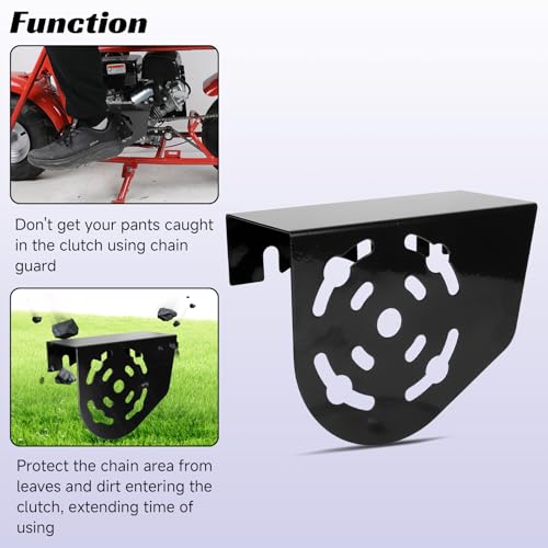 Image of Short Mini Bike Clutch Cover Chain Guard Replacement for Predator 212 Coleman CT200U CT200U-EX BT200X CT100U CC100X Massimo MB200 Baja DB30 GX160 GX200 79cc 196cc 224cc Engine Parts