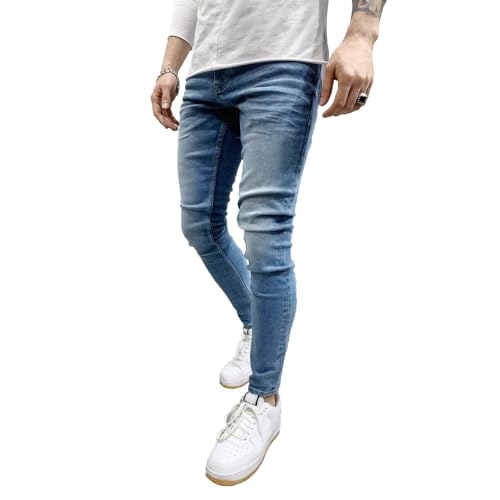 LONGBIDA Men's Slim Fit Skinny Jeans Comfy Stretch Denim Pants