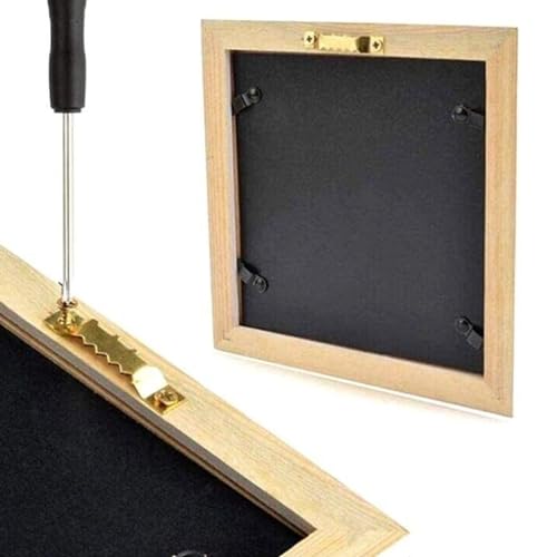 Image of 251 Pcs D Ring Picture Frame Hangers Firm Stable Photo Hanging Hardware Set with Serrated Hooks for Picture Frame Painting
