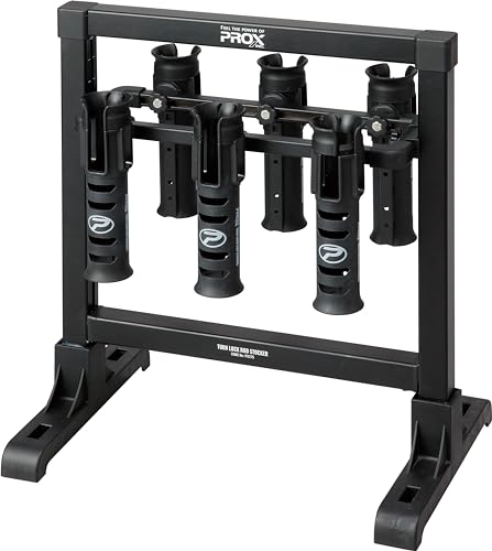PROX Turn Lock Rod Stocker (6 Pack, Black) for Home and Fishing