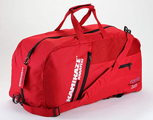 Kamikaze New Sports Bag and Backpack Tokyo Special Edition, Black or red - Red