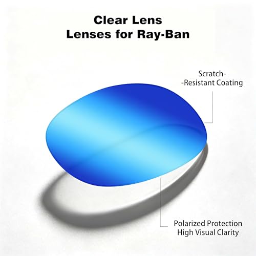 Image of YEIN Replacement Lenses for Ray-Ban Meta RW4006 /RW4012(50mm), Photochromic /Blue Light Blocking /Polarized Sunglasses Lenses