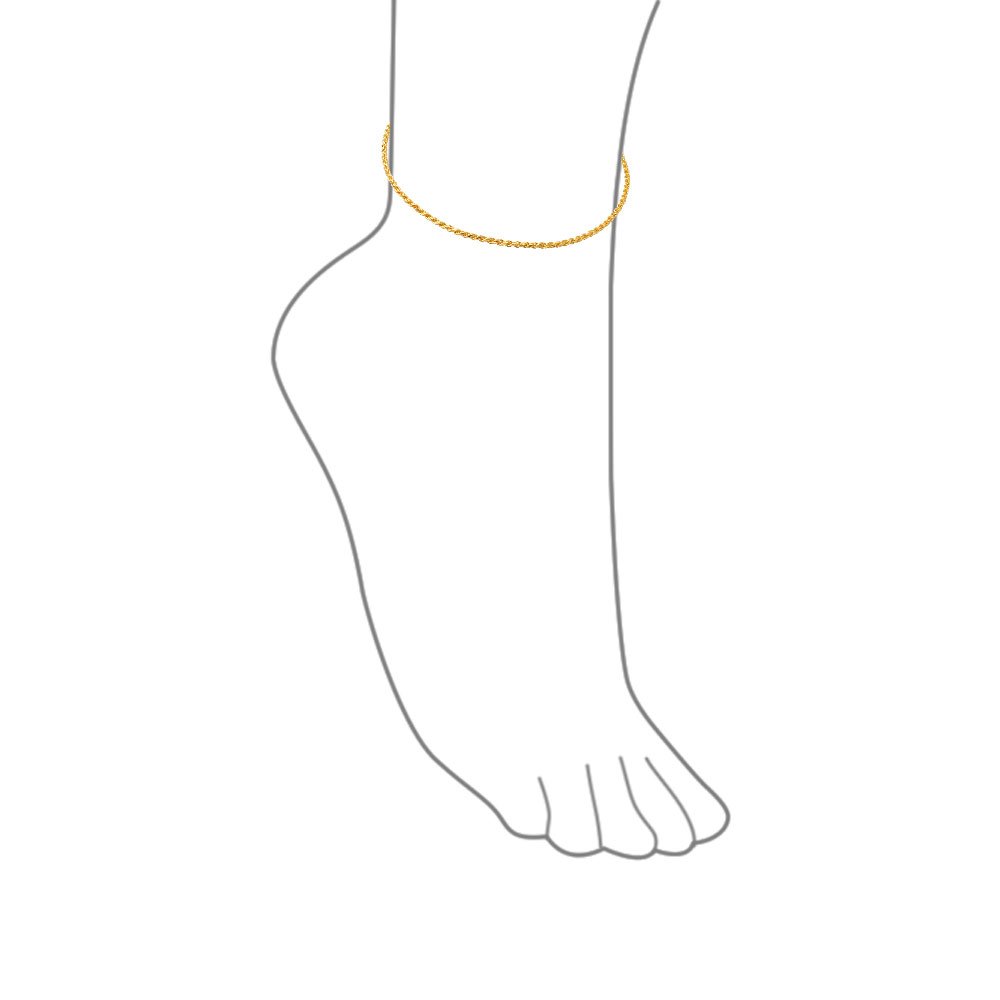 Bling Jewelry Simple Thin Strong Singapore, Diamond-Cut Figaro, Rope Chain Anklet Ankle Bracelet For Women Teen Yellow Gold Plated .925 Sterling Silver 9,10 Inch Made In Italy