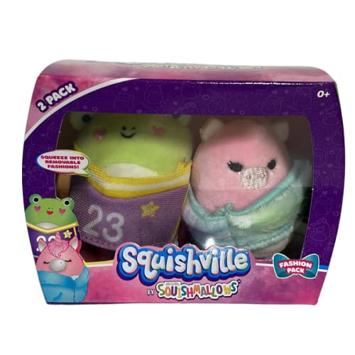 Squishville pack 2 mini peluches Squishmallow collection Elizabeth Philippe KellyToy