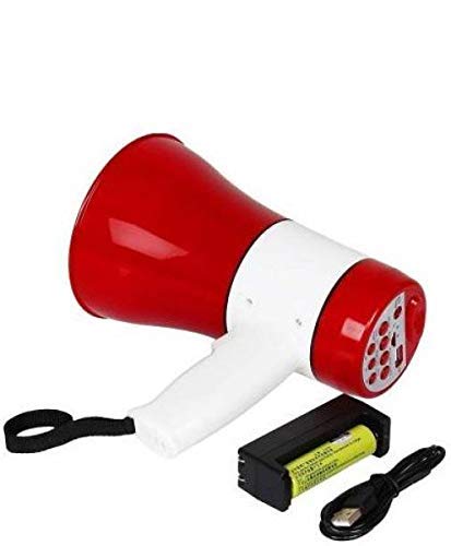 BHADANI SALES? 50 Watts Handheld Megaphone with Recorder USB and Memory Card Input for Announcing; Talk; Record; Play; Siren; Music with Battery and Charger 1