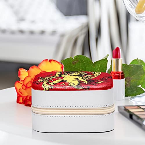 Boîte à bijoux petit ange compacte, idéale pour coiffeuse de fille