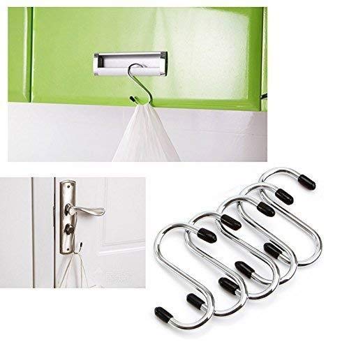 Truvic Pack of 5 Pcs S-Hook Hanger For Clothes, Curtain Hanger