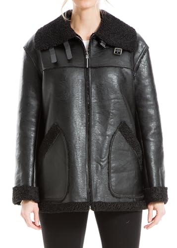 Max Studio Women's Faux Leatherette Zip Front Jacket