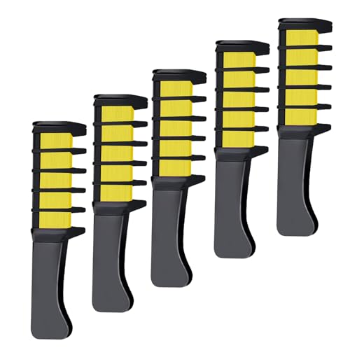 #Commissioniguadagnate<br>5 Pettini Gessetto per Capelli Perfetto per Bambini e Ragazze che Amano Cambiare Look Giallo