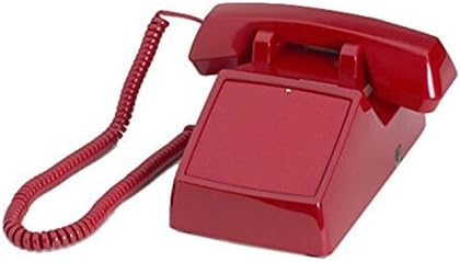 Teléfono de escritorio industrial sin dial con timbre - ROJO by HQTelecom