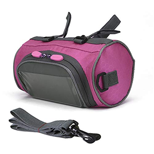ZUKKA Bike Handlebar Bag,Adjustable and Removable Shoulder Strap Waterproof Bicycle Front Storage Bag