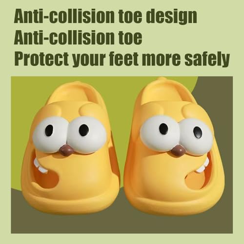Soulmate Tongue Kiss Slippers Couples, Kissing Slippers for Couples, Big Toe Shoes Funny,Non-slip Quick Drying Soft Lightweight Shower Cloud Slides,Cartoon Package Head EVA Slides4