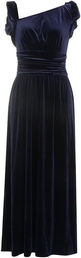 JSEIAJB Sexy Halter Slant Neck Side Slit Slim Velvet Dress Women