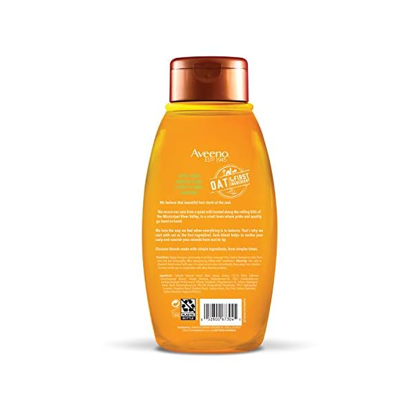 Aveeno-Apple-Cider-Vinegar-Sulfate-Free-Shampoo-for-Balance-High-Shine-Daily-Clarifying-Soothing-Scalp-Shampoo-for-Oily-or-Dull-Hair-Paraben-Dye-Free-12-Fl-Oz Aveeno Scalp Soothing Shampoo, Apple Cider Vinegar Blend, 12 Fl Oz