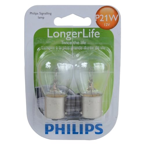 image for Philips Automotive Lighting P21W LongerLife Miniature Bulb, 2 Pack,Whi