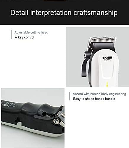 Image of SKMEI SKT1008W Professional Hair Straightener & Clipper For Men and Women | Corded Hair Trimmer with Quiet Operation and Dteachable Heads | Hair Styling Trimmer with LED Power Indicator, White