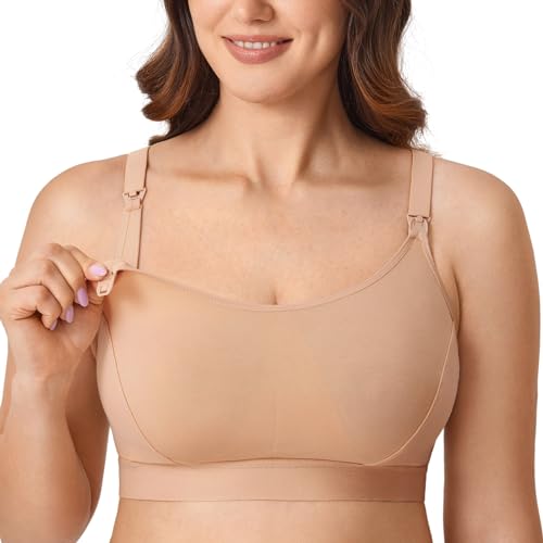 Image of Gratlin Women's Plus Size Nursing Bra Sports Maternity Support Cotton Breastfeeding Bras