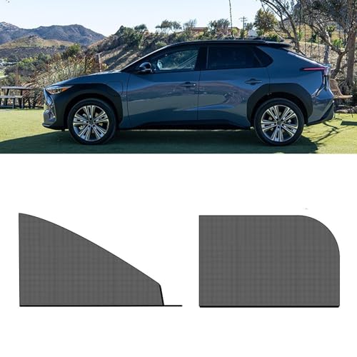 Opuweiy 4 PCS Car Window Screen Mesh, Heat Block Double-layer Car Window Shade, Breathable High Elastic Mesh Privacy Protection Curtain, Universal for Most SUVs (Black)