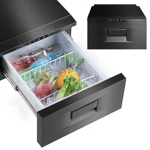 GALUBUBU 33QT APP Control Car Refrigerator, 12/24V DC Portable Freezer with -4°F~68°F, 45dB Quiet Travel Fridge for Road Trip Camping, Low Power 60W Ice Box for Truck Van SUV
