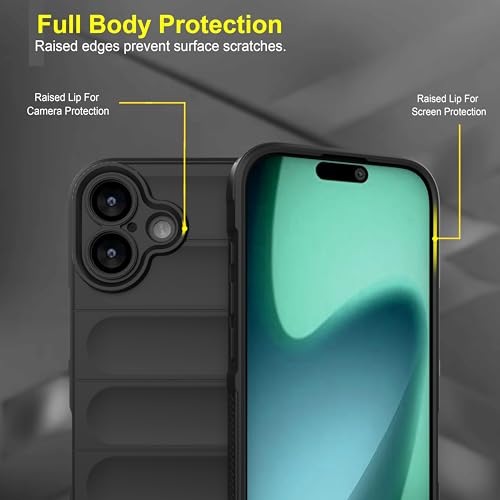 Image of amazon basics Back Case Cover for iPhone 17 | Compatible for iPhone 17 Back Cover | Liquid Silicon Magic Case with Camera Protection | Black