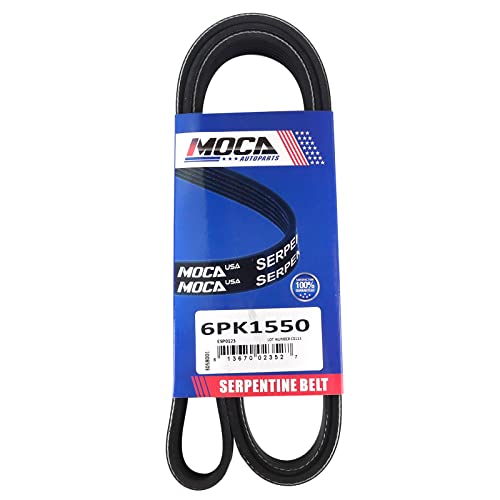 Image of MOCA 6PK1550 EPDM Serpentine Belt Fits for Ford BMW 2.3L 4.8L DOHCSOHC 2-Door