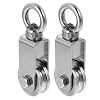 2pcs U-Shaped Cable Pulley Heavy Duty Wire Rope Hanging Pulleys for Gym Systems Lifting Strong Load-Bearing Capacity Stable Configuration