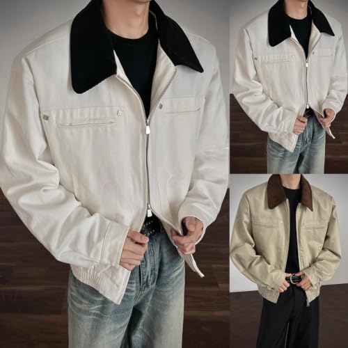 Veste ample à revers rétro confectionnée pour l'hiver - 5