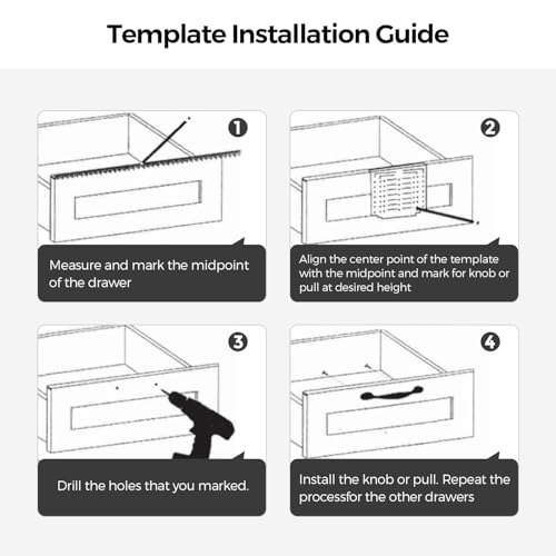 Ravinte Cabinet Handle Template Tool Drawer Knob Pull Drill Mounting for Hardware Guide 1 Pack by Ravinte - Image 7