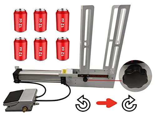 Can Crusher 6 Cans Holder Can Smasher Heavy Duty Efficient Soda Beer Smasher, Eco-Friendly Recycling Tool for Aluminum Cans… (Pedal Valve)