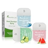 Beautifier Life Mini Hand Sanitizer Mist Spray 3 Pack-Travel Size Portable 1 Fl Oz (30ml...