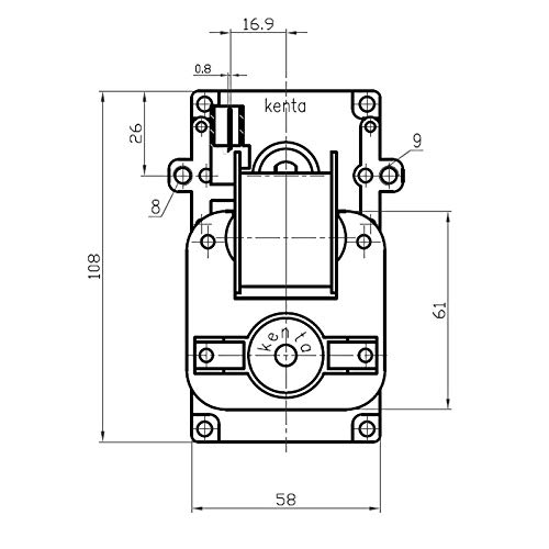 Easyricambi Motoriduttore per Stufa a Pellet KENTA K9115005 1,5 RPM Albero da 8,5mm Motore per carico Pellet