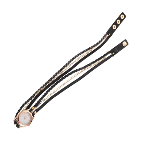 Imagen de SHERCHPRY Brazalete De Cuero Reloj de Pulsera de Cuerda Reloj de Mujer Relojes de Pulsera para Mujer muñequeras decoración Regalo del Festival de Mujeres señora Pulsera Reloj Tejer