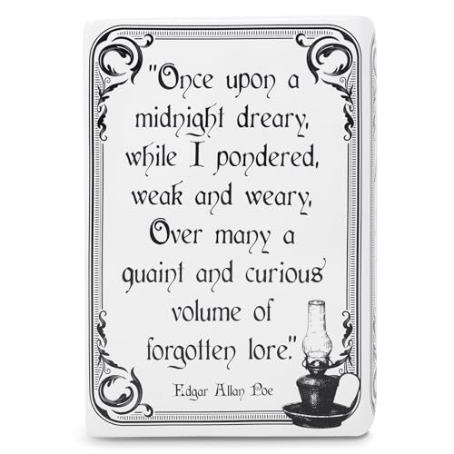 Image of Steel Mill & Co. Ceramic Book-Shaped Vase, The Raven (White)