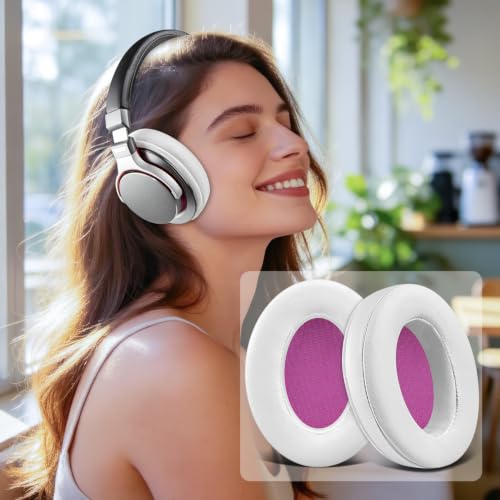Image of SOULWIT Earpads for ATH M50X /M40X, HyperX Cloud 2 /3 /Alpha, MDR-7506, Arctis 7 /9 /5 /Nova 7 /Pro Wired, G Pro X, Sennheiser HD280, Razer Kaira /Barracuda /Kraken Series, Turtle Beach Stealth - White