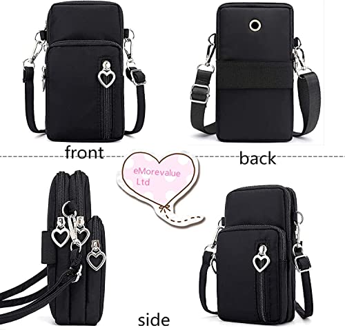 Emorevalue Phone Purse For Samsung Galaxy S23 S22 Ultra/Plus, S21 S20 Ultra/Fe, Note 20 Ultra, A14 5G, A13 5G, A53 5G, A42 5G, A02S A03S A04S A12, Iphone 14 13 Pro Max, Crossbody Bag Pouch (Blue) #TOP2