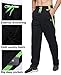 E-SURPA Men's Athletic Pant with Pockets Open Bottom Sweatpants for Men Workout, Exercise, Running (0629-Black L)