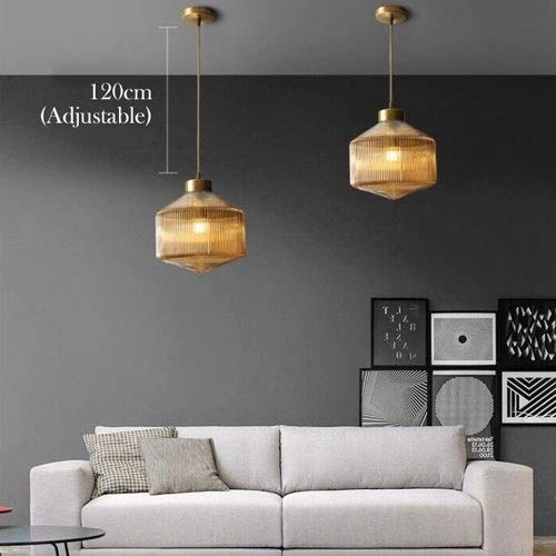 Lámpara de araña moderna para techos oscuros con pantalla de cristal transparente E27 2