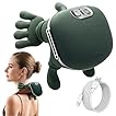 BeFit24 Massaggiatore Collo 4D Senza Fili | Massaggiatore Cervicale Riscaldante 2 Livelli | 3 Modalita Kneten | Massaggiatore Collo Massaggio Profondo USB 5V 2000mAh Portatile | Verde