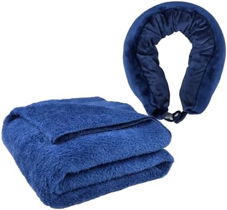 2-in-1 Travel Pillow/Blanket,Airplane Neck Pillow,Lightweight Thr...