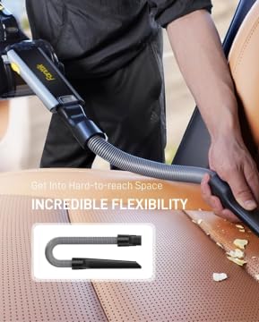 Fanttik Flexible Hose and Pet Brush Vacuum Attachments for Car Vacuum and Handheld Vacuum Cordless, Fits for V10 Mate, V10 APEX, V10 Ultra, Deep Cleaning for Car Detailing Home, Pet Hair