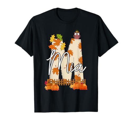 Mia Thanksgiving Autumn Vibes Fall Kids Camiseta