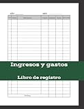  Ingresos y gastos Libro de registro: Línea verde Registro de gastos e inventarios de la pequeña empresa  Libro de contabilidad simple para la ...  Cubierta de alta calidad con acabado mate