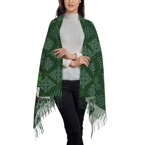 San Judas Tadeo Blanket Scarf Green Mexican Shawl3